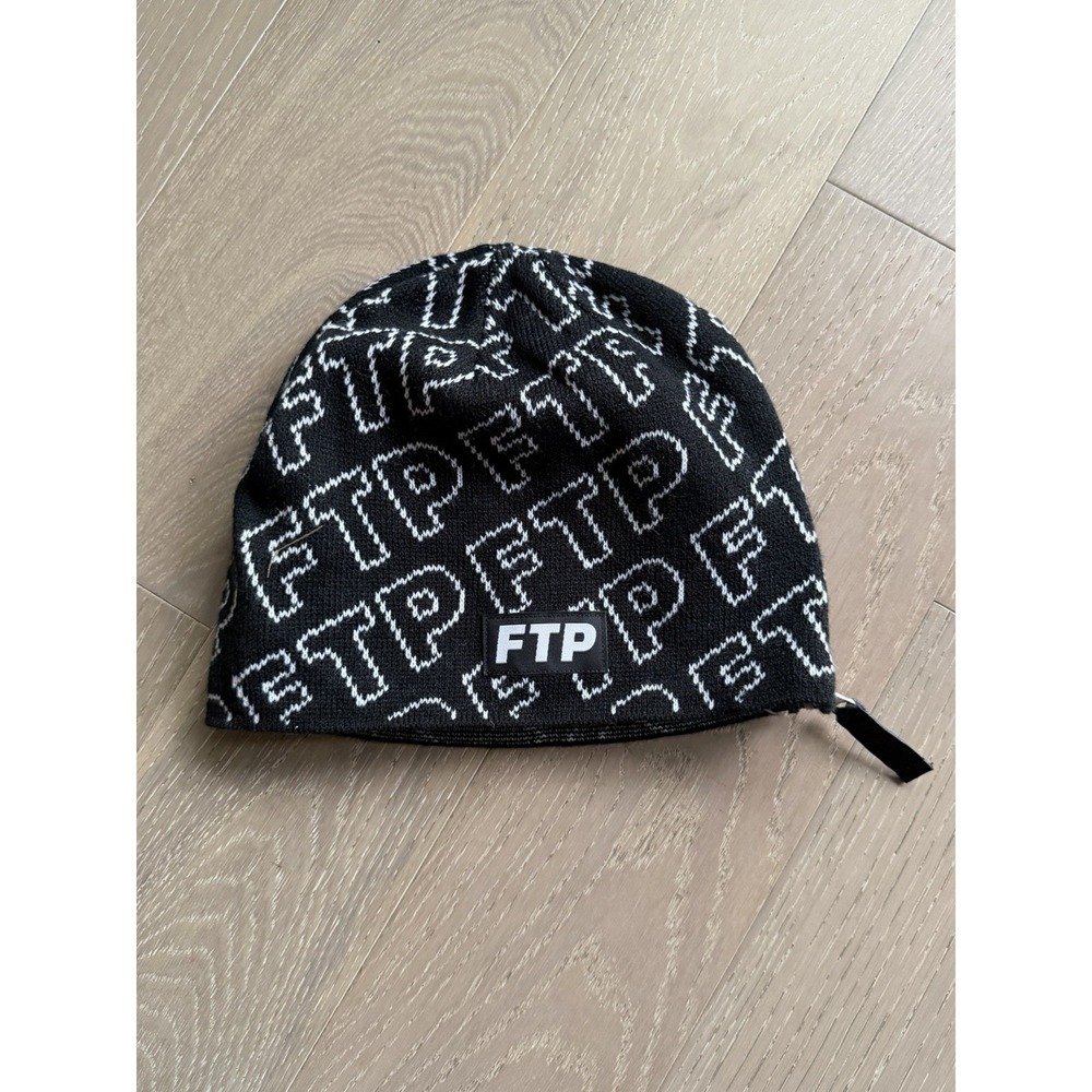 FTP ZIPPER REVERSIBLE BEANIE BLACK F*ck The Population ❤️✅ BRAND NEW SHIPS ASAP